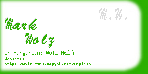 mark wolz business card